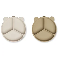 Lot de 2 assiettes à compartiment Stacy