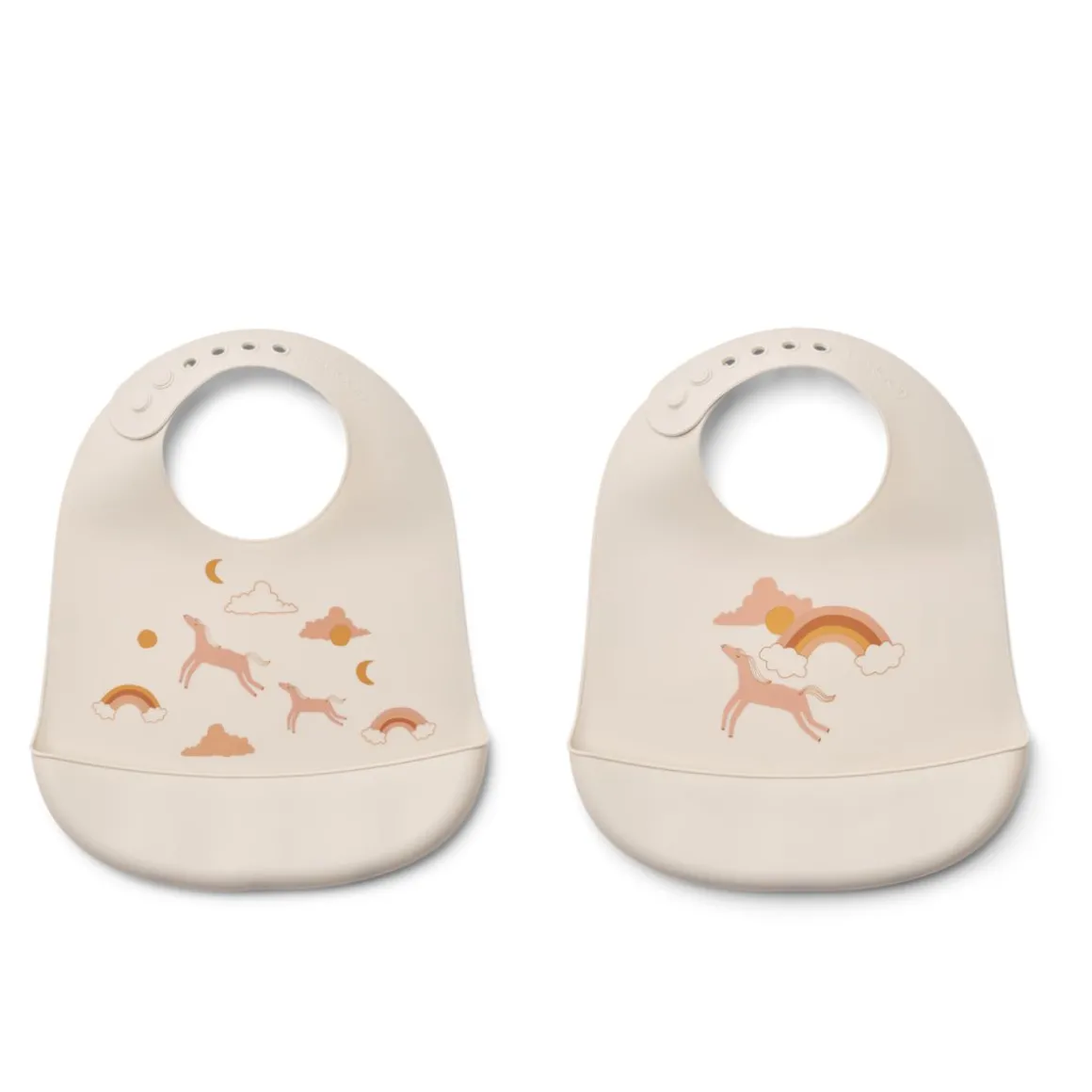 Lot de 2 bavoirs en silicone Tilda