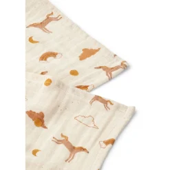 Lot de 2 langes en mousseline Lewis